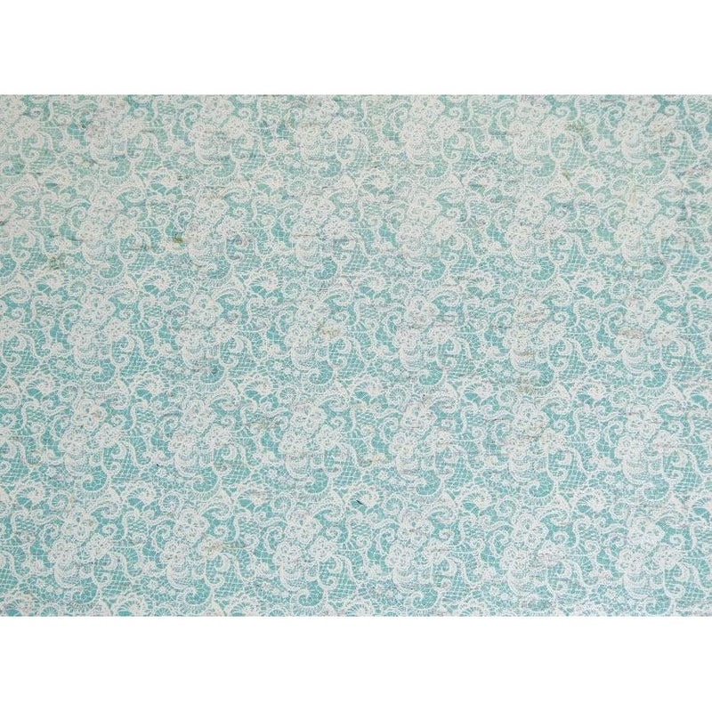 Corcho Aqua de encaje blanco