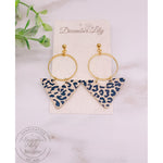 Pendientes colgantes con diseño de leopardo y chevron