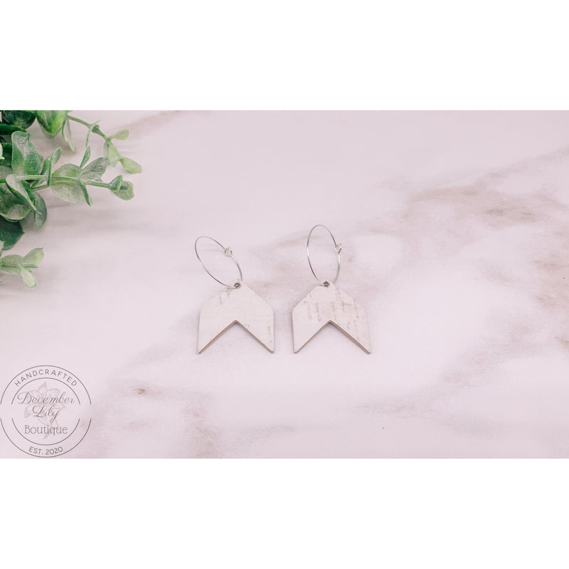 Aro de corcho blanco con forma de chevron